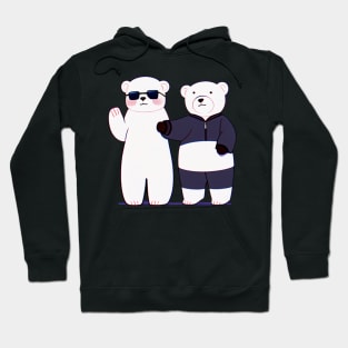 Sunglass Polar Bear with Buddy Bear Hoodie